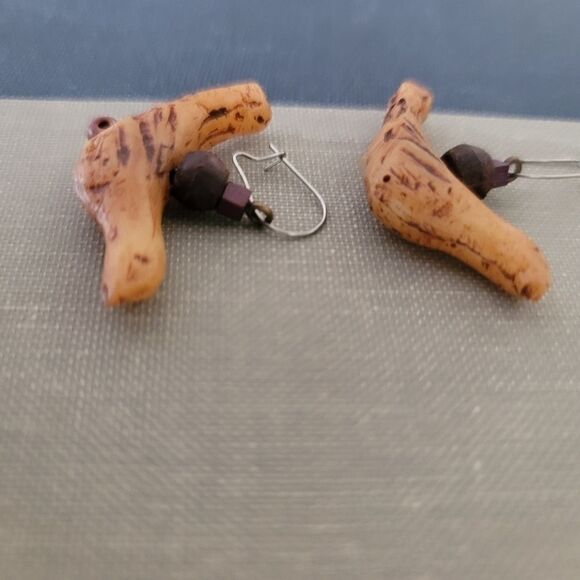 Vintage artisan New Mexico earrings pajaros - Picture 4 of 4